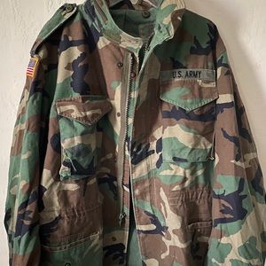Camo vintage military army jacket